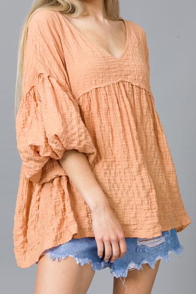 Boho Puffed Babydoll, Desert