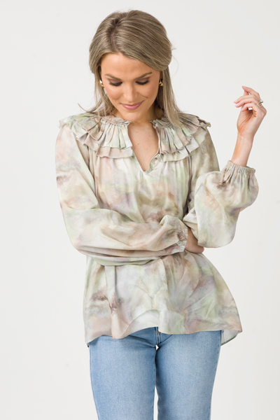 Marble Blouse, Natural