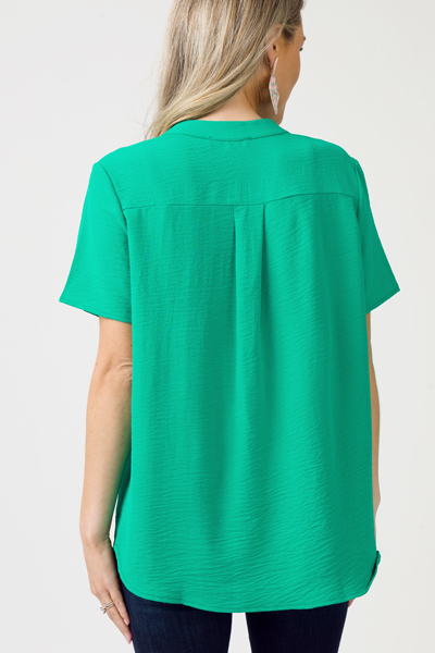 Work Hours Blouse, Kelly Green