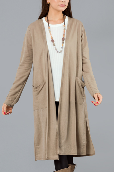 Essential Long Cardigan, Linen