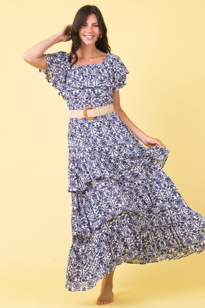 Woven Raffia Belt, Natural - Accessories - The Blue Door Boutique