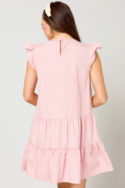 Penelope Embroidery Dress, Pink