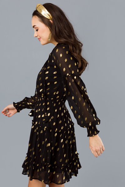 Gold Digger Dress, Black - Dresses - The Blue Door Boutique