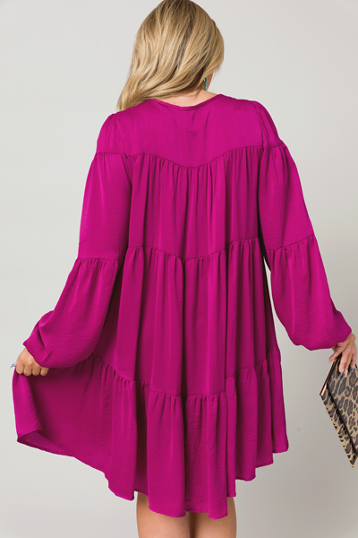 Luxe Long Sleeve Dress, Purple