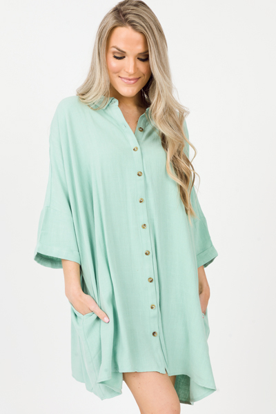 Pocket Side Tunic, Mint