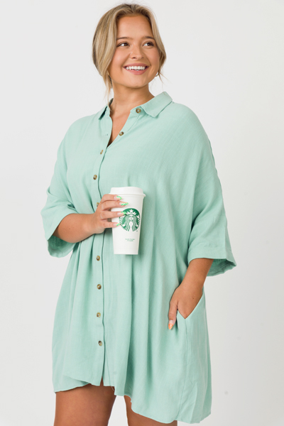 Pocket Side Tunic, Mint