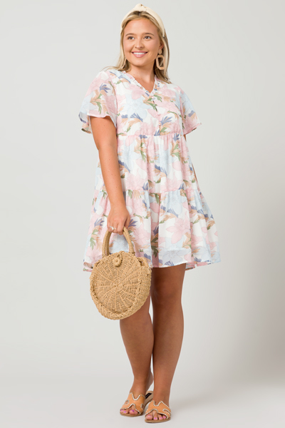Into You Floral Dress, Pink