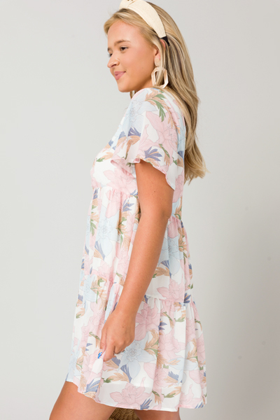 Into You Floral Dress, Pink