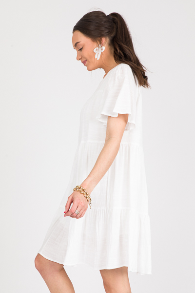 Savannah Tiered Dress, Ivory