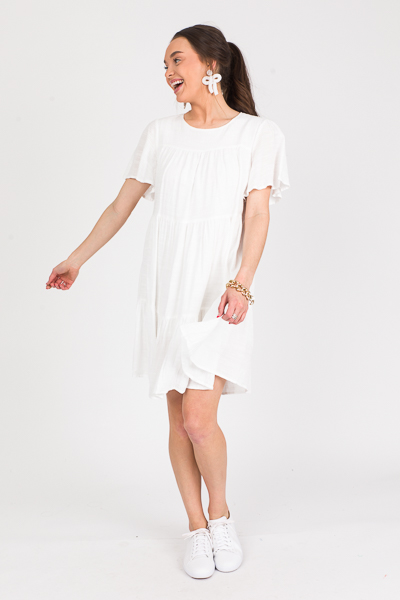 Savannah Tiered Dress, Ivory