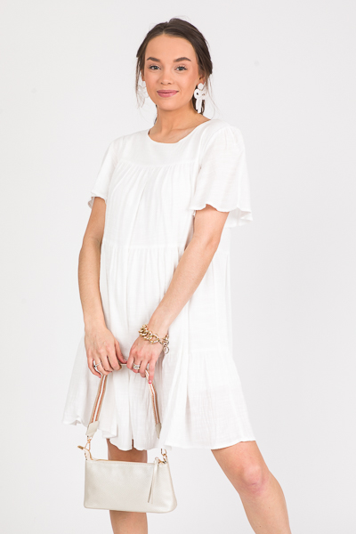 Savannah Tiered Dress, Ivory