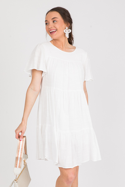 Savannah Tiered Dress, Ivory