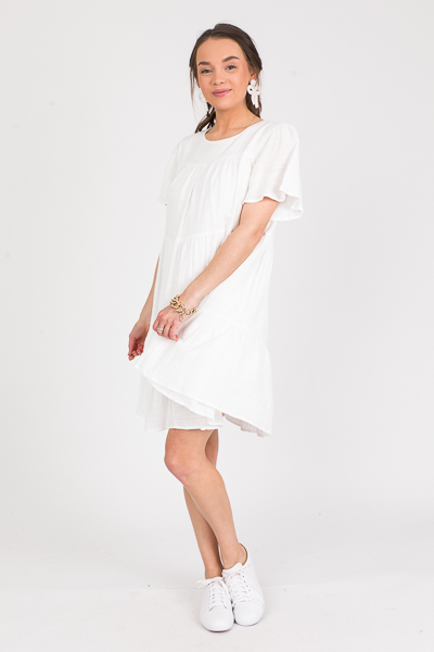 Savannah Tiered Dress, Ivory