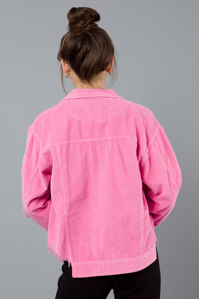 Corduroy Distress Jacket, Pink
