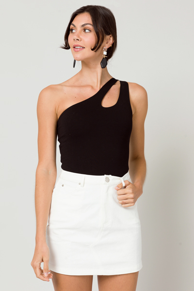 GNO Cutout Bodysuit, Black