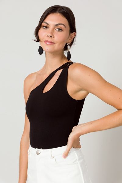 GNO Cutout Bodysuit, Black