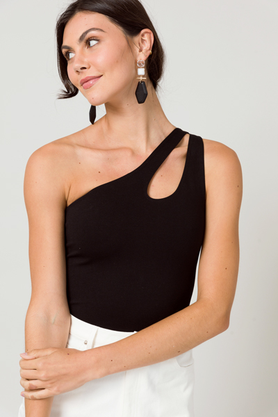 GNO Cutout Bodysuit, Black