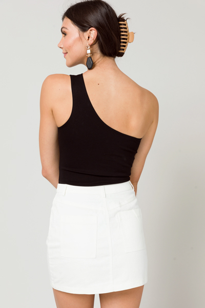 GNO Cutout Bodysuit, Black