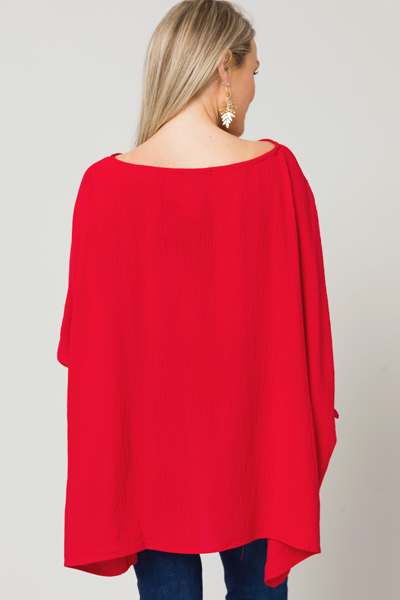 Gwen Oversize Blouse, Red