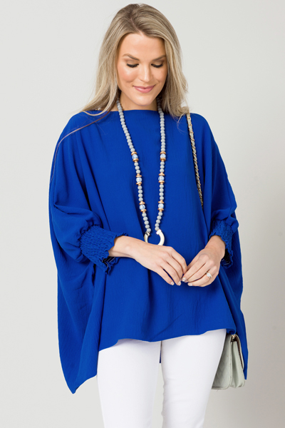 Gwen Oversize Blouse, Royal