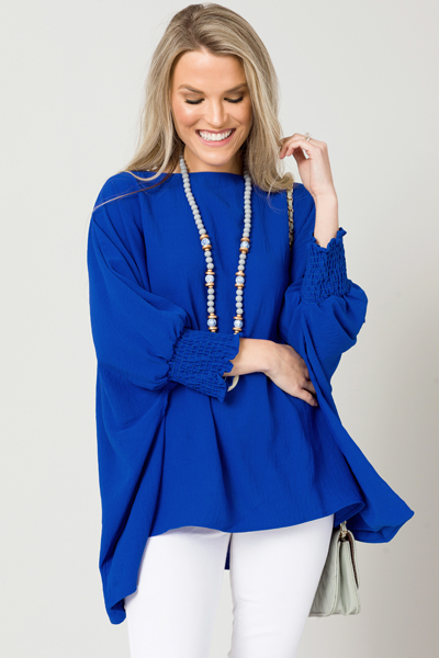 Gwen Oversize Blouse, Royal