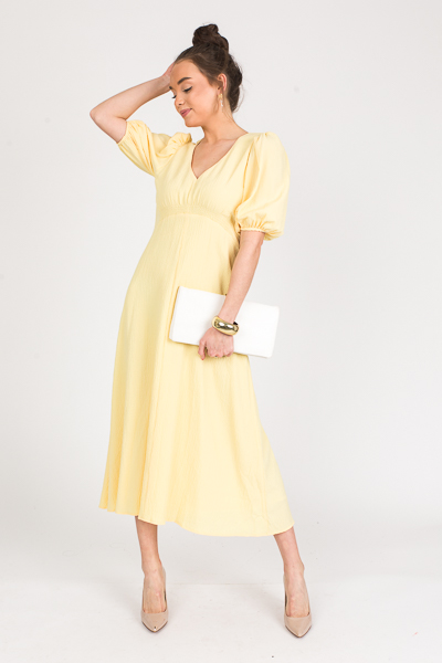 Main Squeeze Crinkle Maxi, Yellow