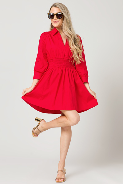 Rojo Smock Waist Dress