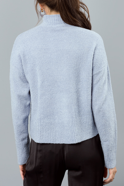 Parker Mock Sweater, Misty Blue