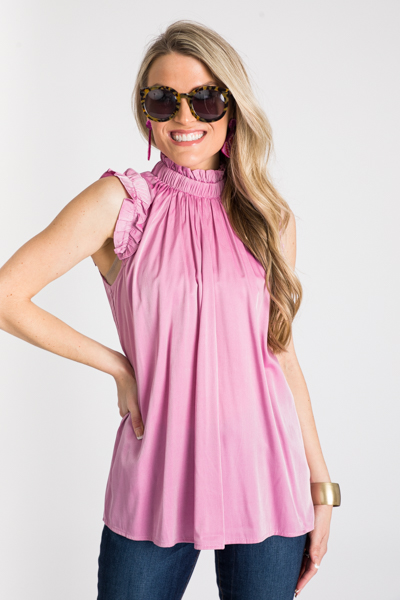 Fairy Tale Ruffle Top, Fuchsia