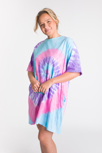 Psychadelic T-Shirt Dress, Lilac
