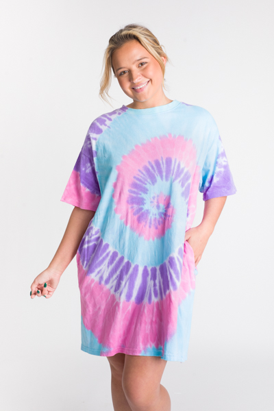 Psychadelic T-Shirt Dress, Lilac