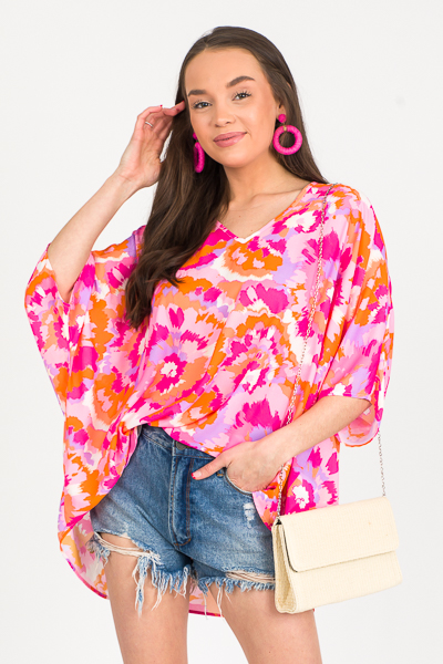 Favorite Boxy Tunic, Pink Burst