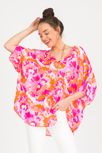 Favorite Boxy Tunic, Pink Burst