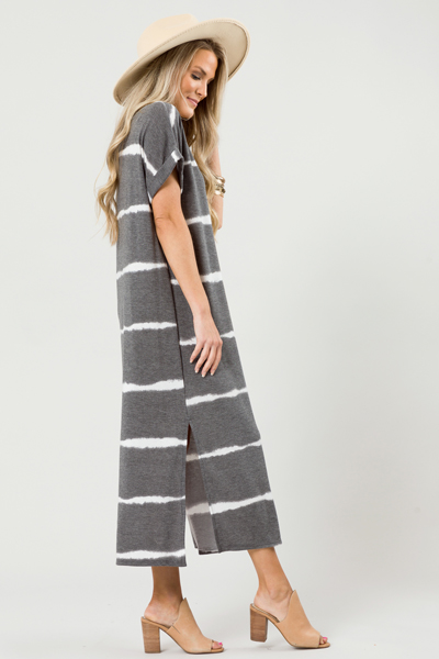 Dyed Stripes V Maxi, Charcoal
