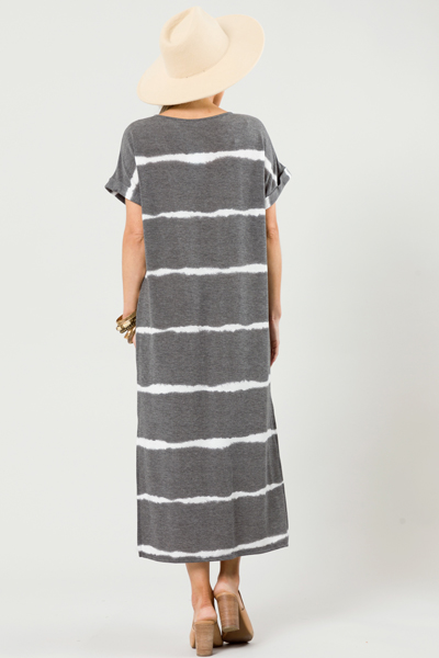 Dyed Stripes V Maxi, Charcoal