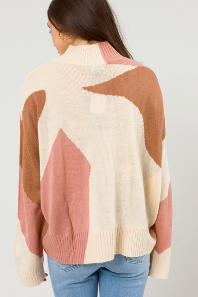 Mock Neopolitan Sweater, Cream