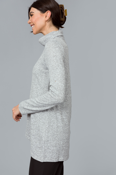 Wrap Front Turtleneck, Lt. Grey