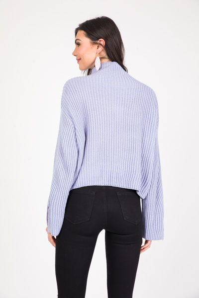 Piper Crop Sweater, Blue
