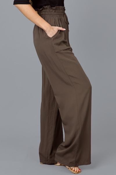 Kimmy Flowy Pants, Olive