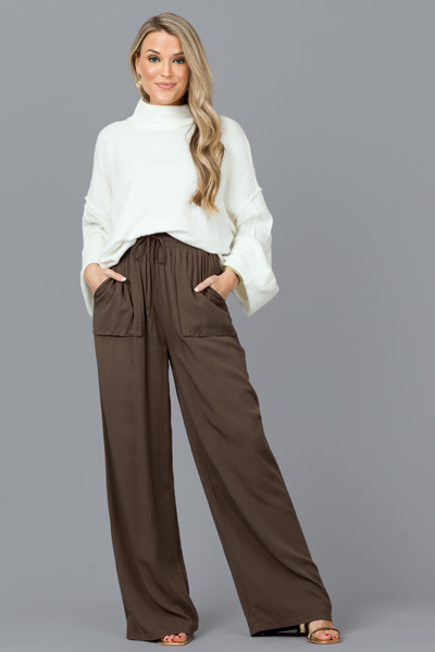 Kimmy Flowy Pants, Olive