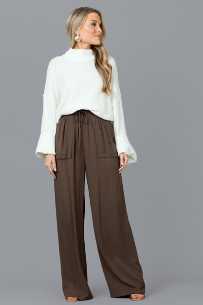 Kimmy Flowy Pants, Olive