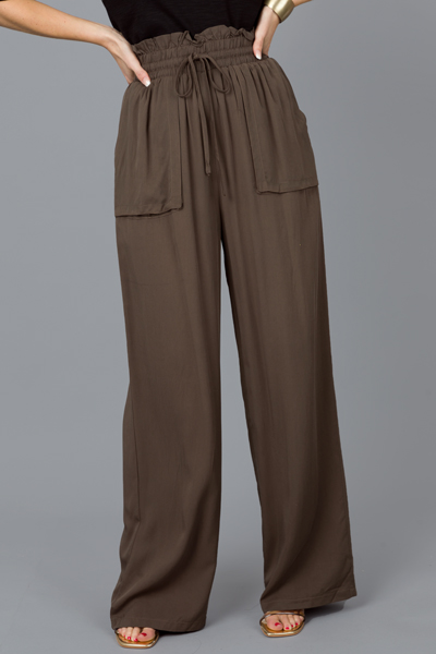 Kimmy Flowy Pants, Olive