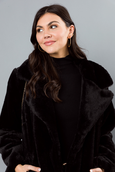 Turtleneck Sweater Bodysuit, Black