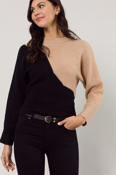 Down Hill Sweater, Camel Black