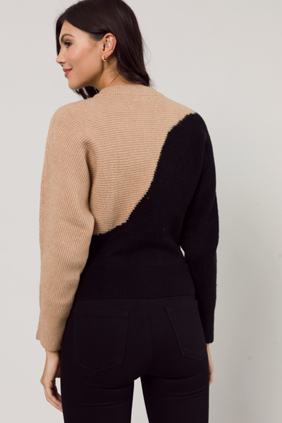 Down Hill Sweater, Camel Black