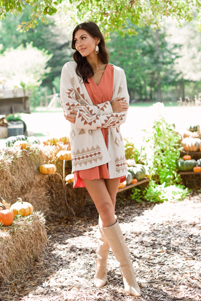 Picture Perfect V Dress, Apricot