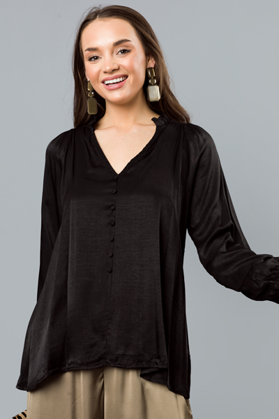 In the Details Blouse, Black