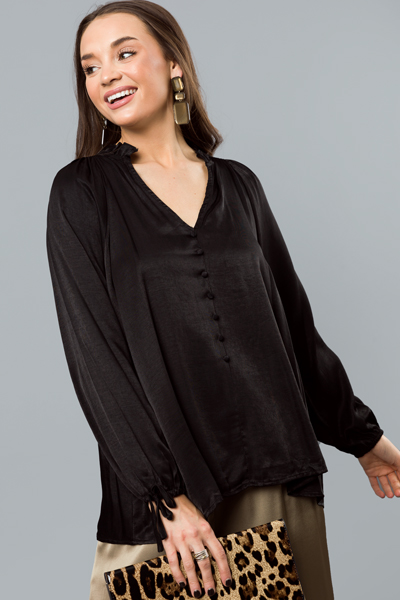In the Details Blouse, Black