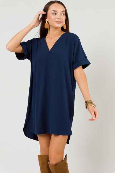 Picture Perfect V Dress, Navy