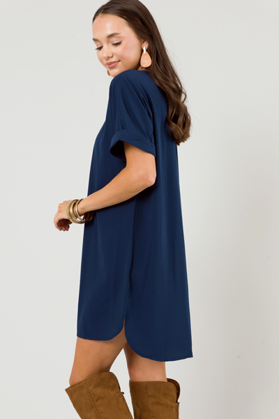 Picture Perfect V Dress, Navy